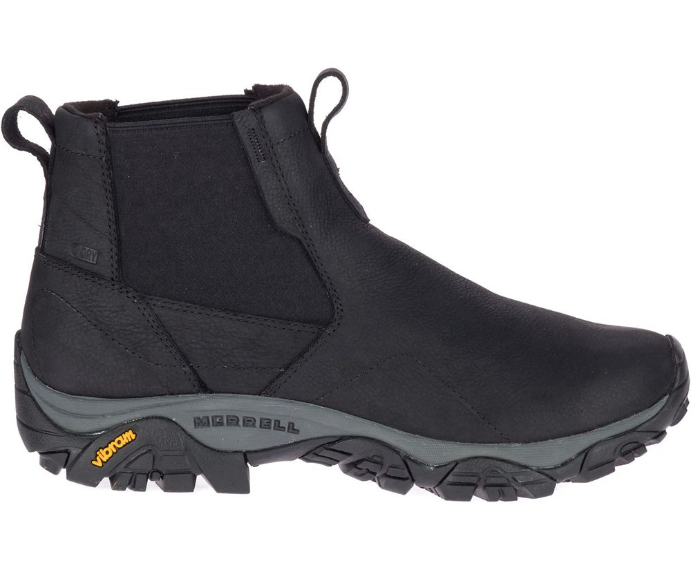 Merrell Boots Black - Moab Adventure Chelsea Waterproof - Mens 56WEMXUJL